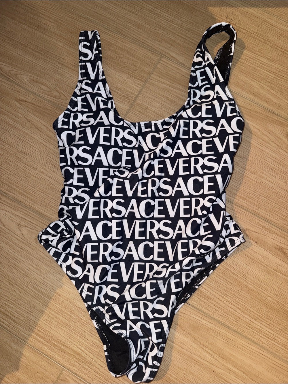 Versace Kids Black and White Logo One-Piece